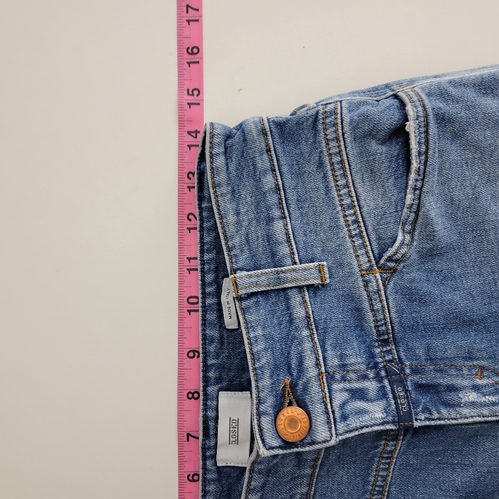 Anthropologie Closed Pedal Queen Mid Rise Slim Straight Raw Hem Ankle Jeans - Picture 12 of 14
